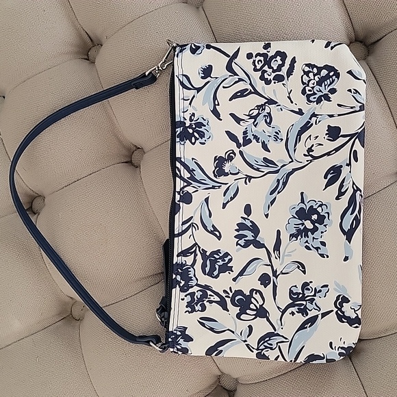 Vera Bradley Leather Woman's Convertible Wristlet In perennially cream - Picture 2 of 4